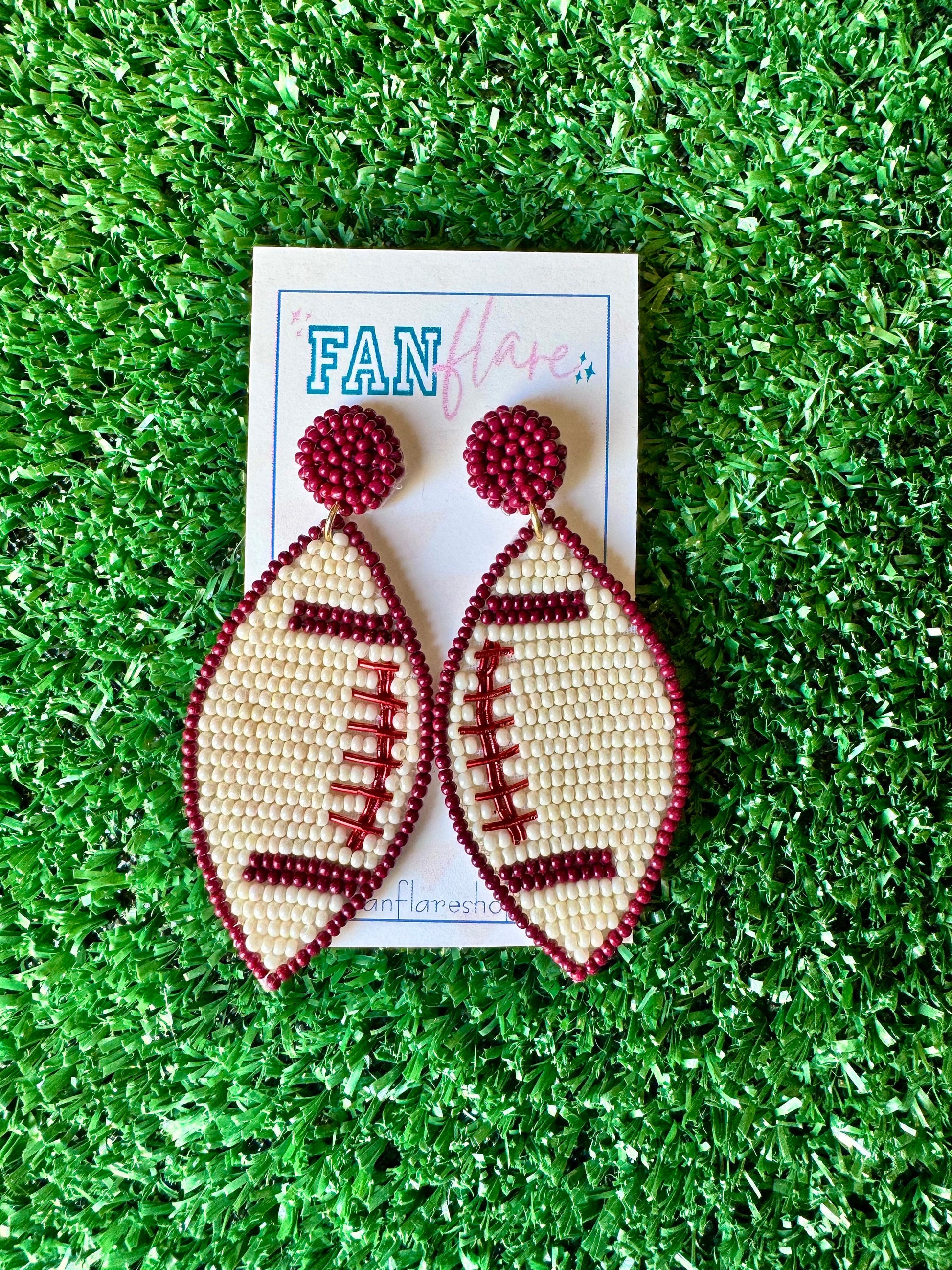 Beaded Football Game Day Earring Collection