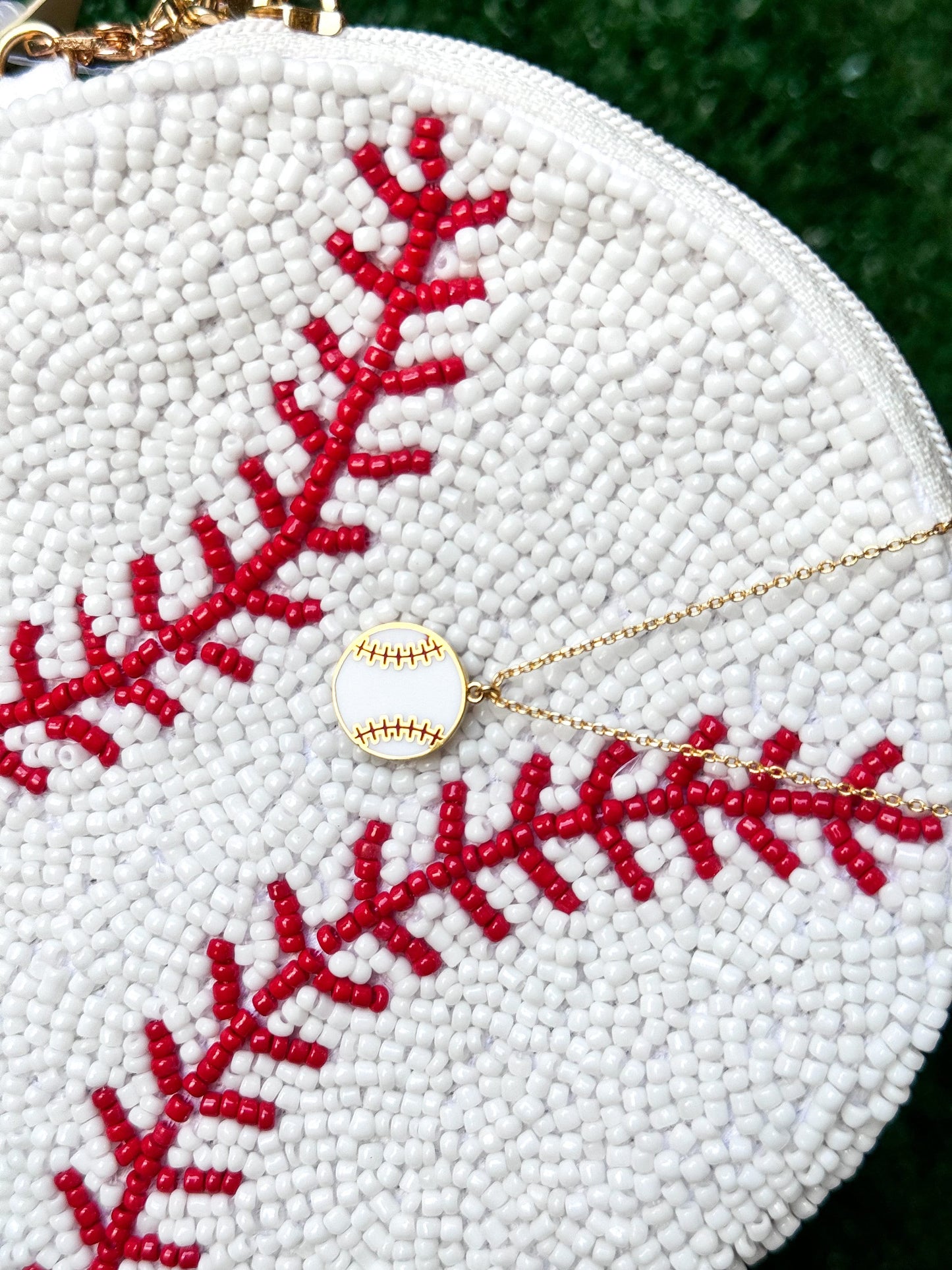 Girls Game Day Sports Necklace, Baseball Necklace, Softball Necklace, Baseball Necklace