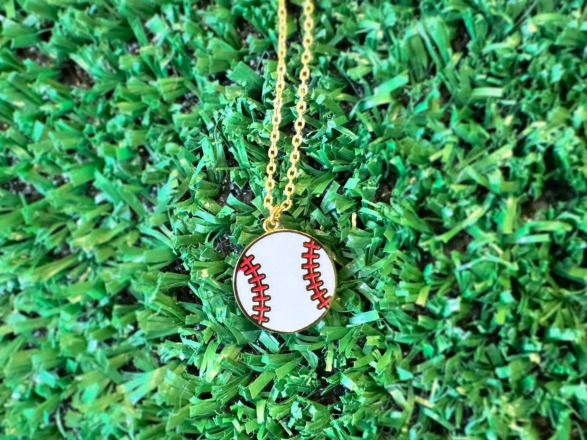 Girls Game Day Sports Necklace, Baseball Necklace, Softball Necklace, Baseball Necklace