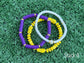 Purple + Gold Game Day Bracelet Stacks | Elastic hair ties