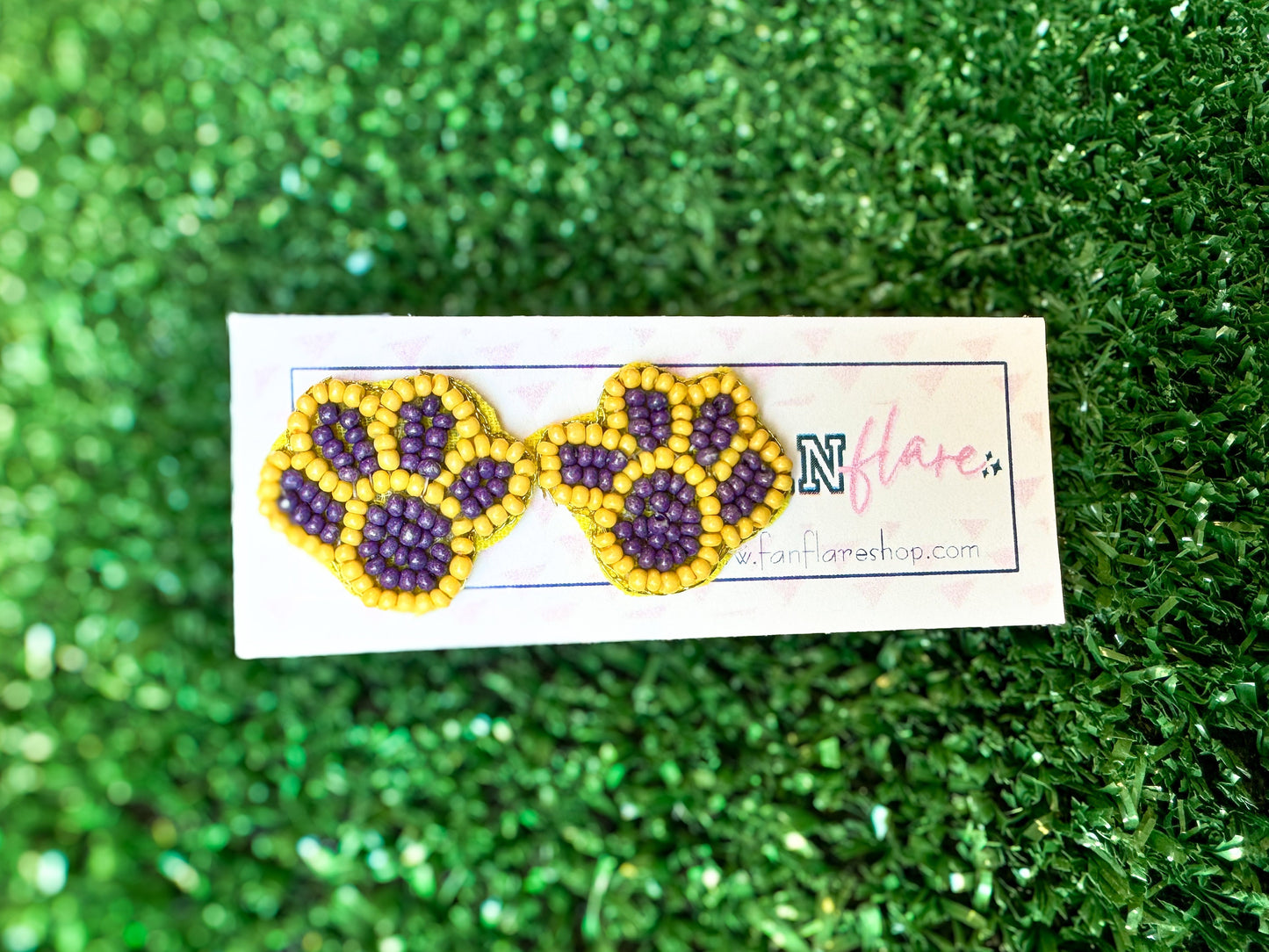 Paw Print Game Day Earrings / Team Colors