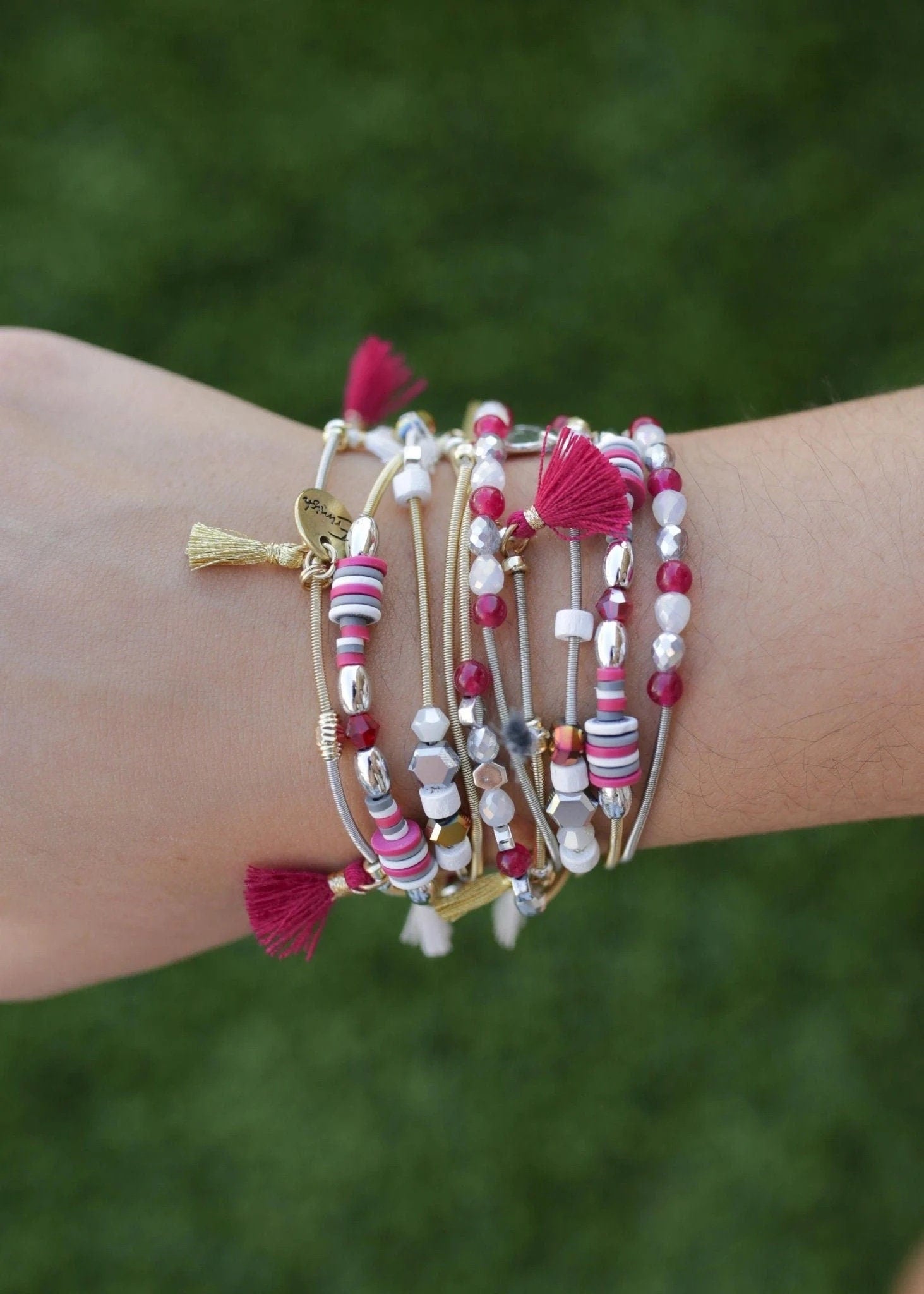 Beaded Stretch Game Day Bracelet Stacks