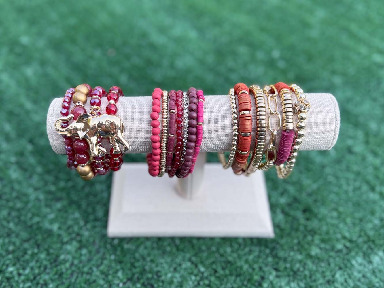 Beaded Stretch Game Day Bracelet Stacks