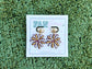 Game Day Clay Pom Pom Earrings, Purple and Yellow Cheer Earrings