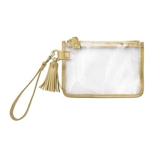 Clear Gold Game Day Wristlet - Fan Flare