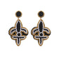 Saints beaded Football Earrings Fleur-de-lis