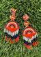 Beaded Fringe Game Day Earrings / Team Colors