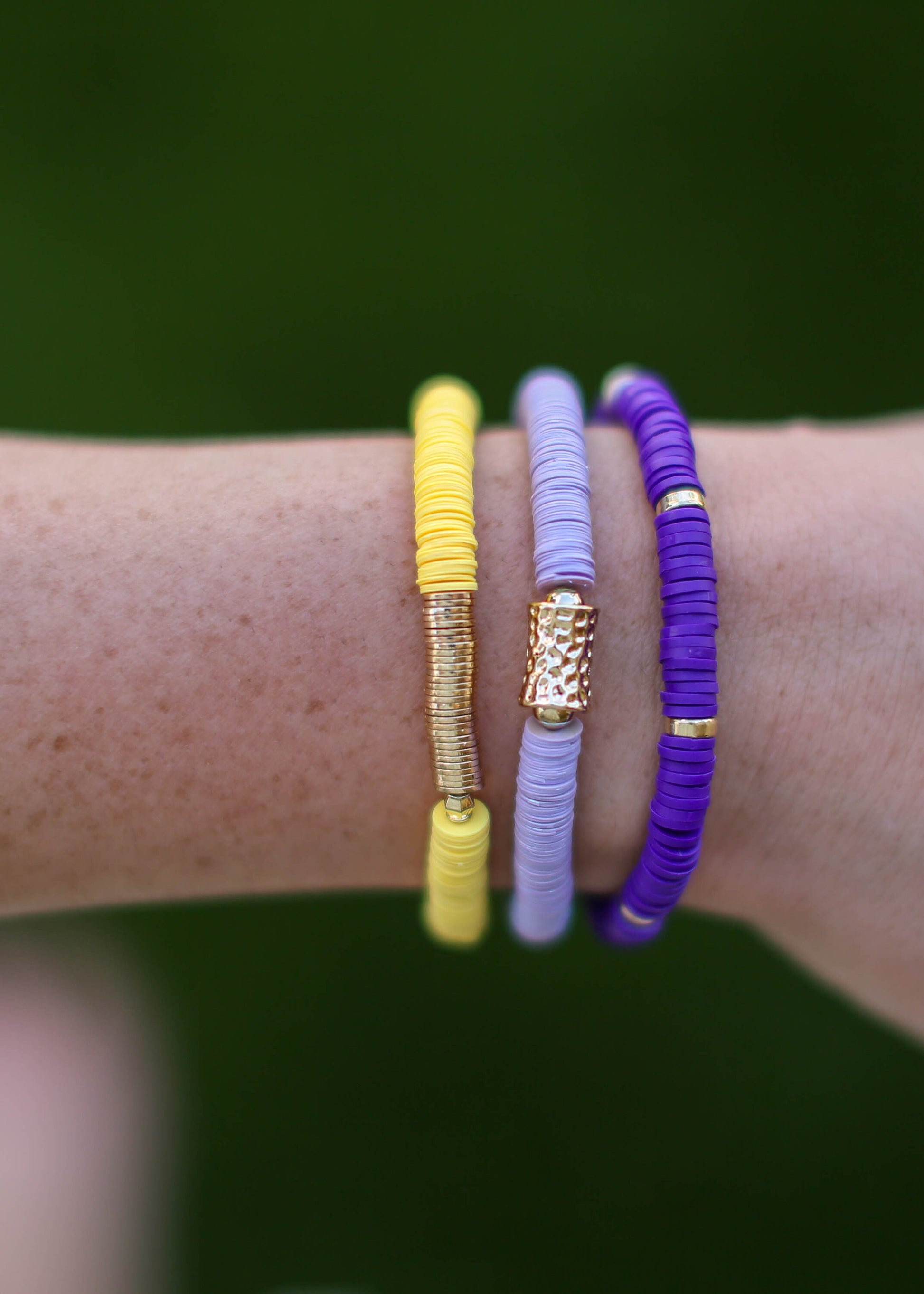 Game Day Bracelet / Acrylic Tube Bead / Team Colors