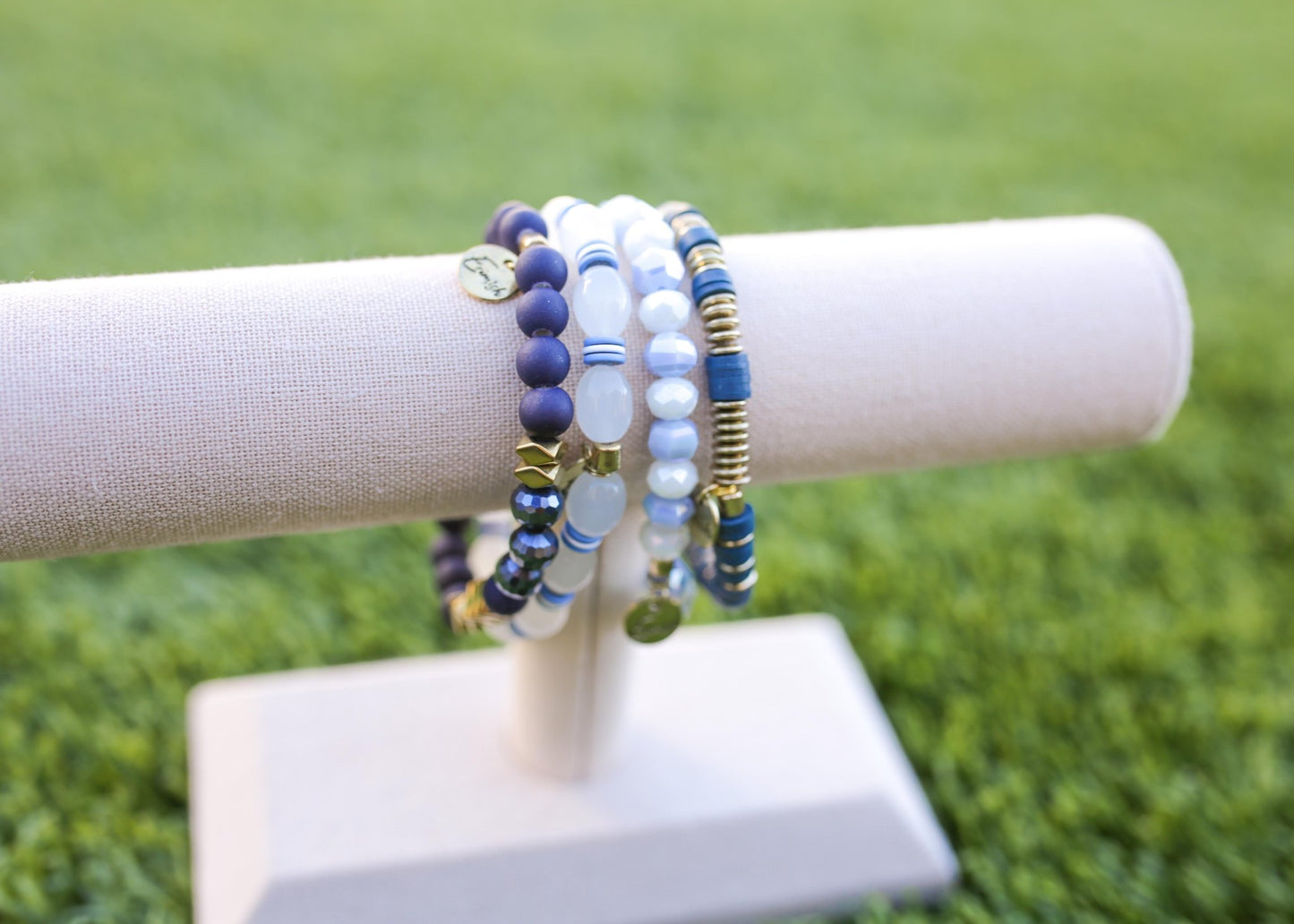 The Blues: Single Beaded Stretch Game Day Bracelets - Fan Flare