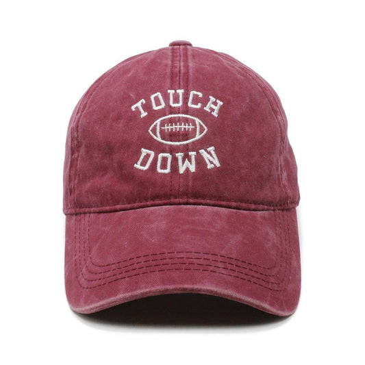 Touch Down Baseball Cap | Burgundy | Game Day - Fan Flare